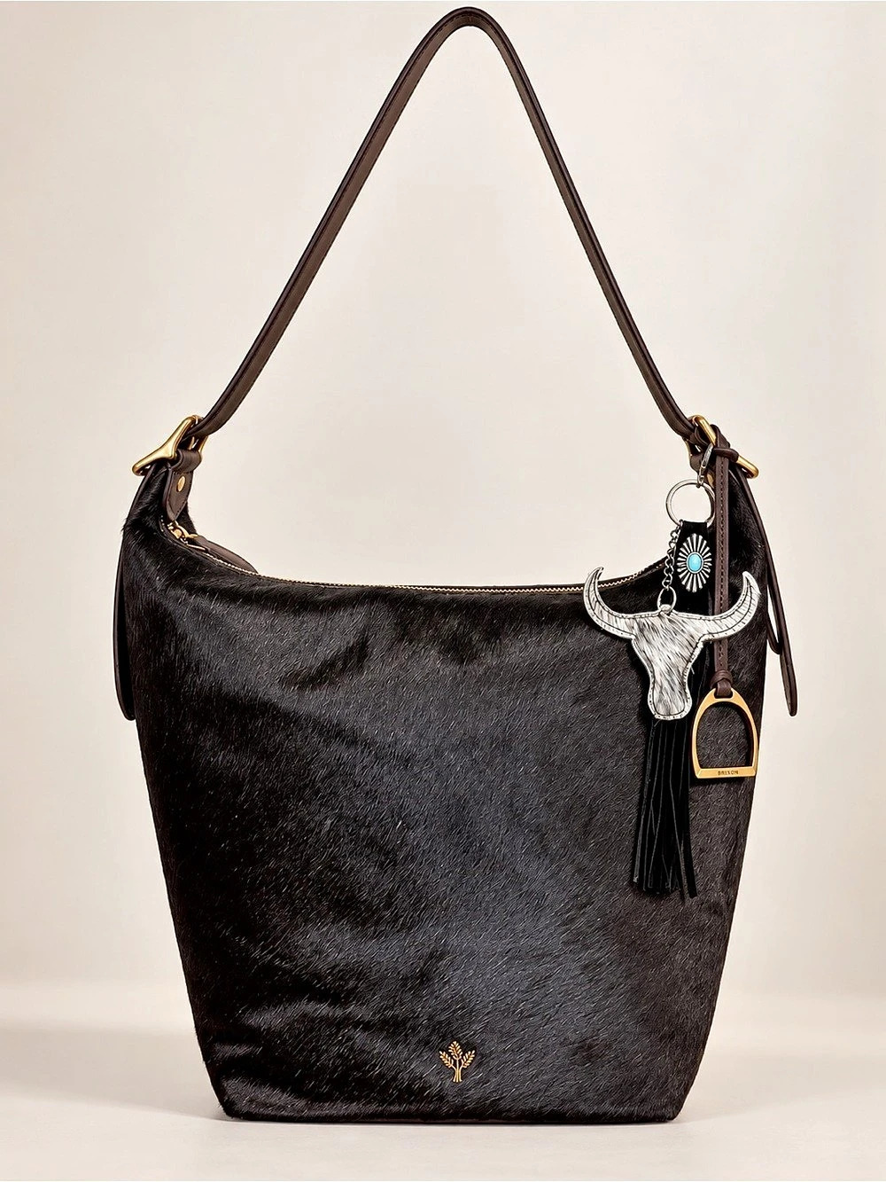 Margot Calf Hair Large Bucket Shoulder Bag
